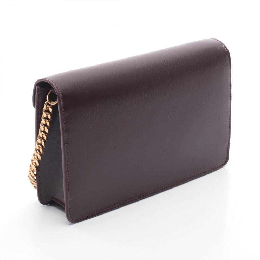 Celine Triomphe Shoulder Bag Leather Bordeaux Red - Picture 2 of 4